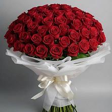 Букет 101 Красная роза Блэк Мэджик в Атяшево