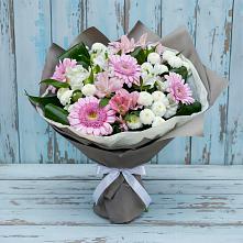 Букет цветов из:  Герберы, Альстромерии и Хризантемы в Атяшево