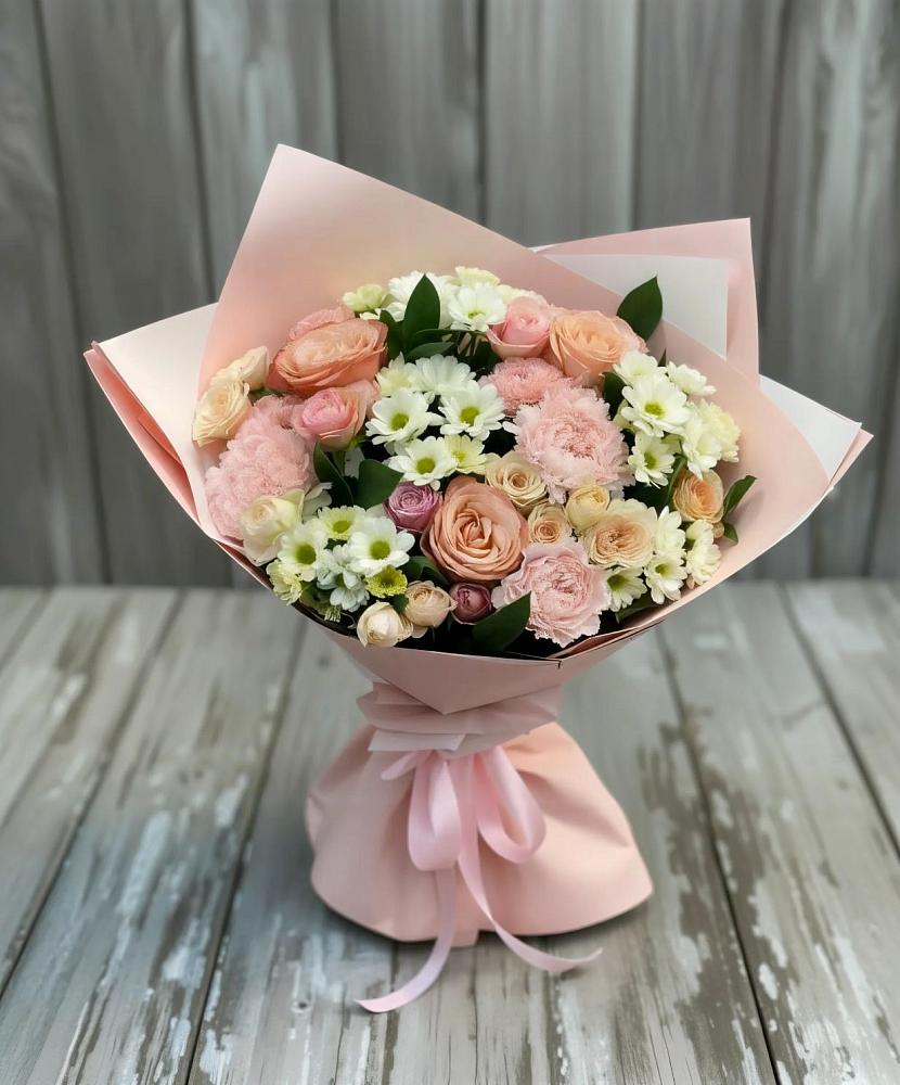 Букет цветов из: Гвоздики, Розы и Хризантемы в Атяшево