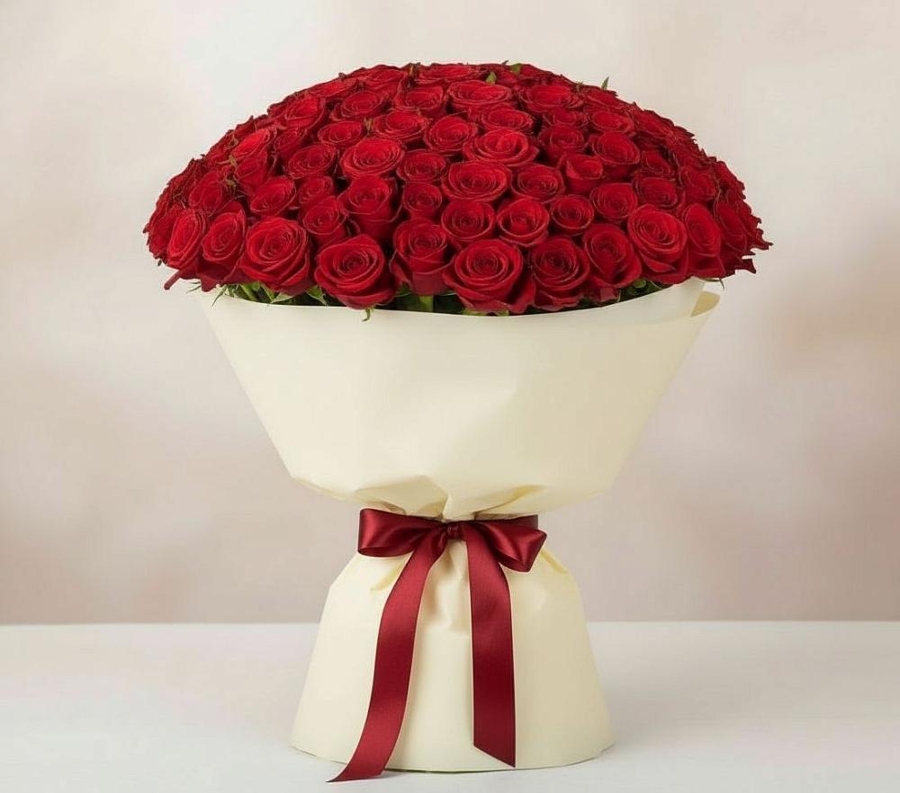 Букет 101 Красная роза Милано в Атяшево
