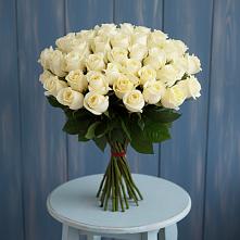 Букет 51 Белая роза Эдлесс Лав в Атяшево