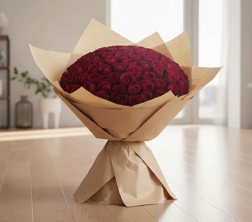 Букет 101 Красная роза в Атяшево