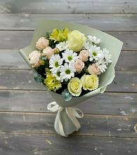 Букет цветов из:  Альстромерии, Розы и Хризантемы в Атяшево