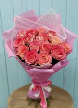 Букет 15 Розовых роз Равель в Атяшево